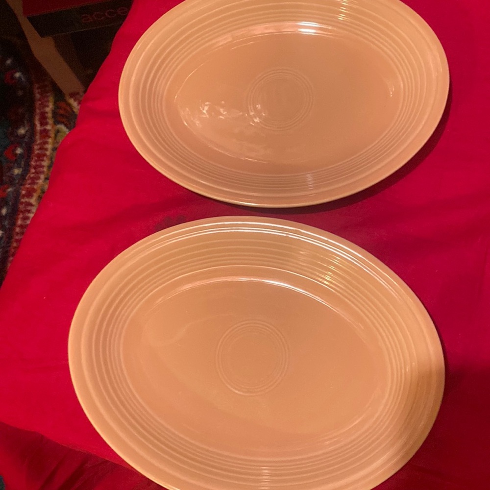 Set of 2 fiestaware, platter plates